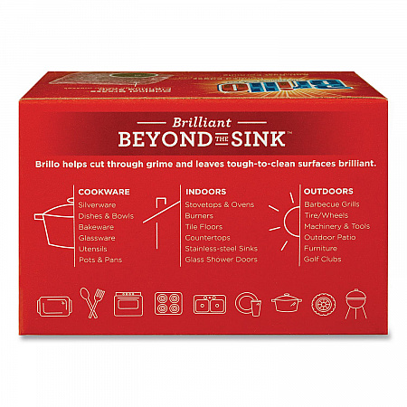Steel Wool Soap Pads, 2.5 x 3, Gray/Pink, 4 Pads/Box, 12 Boxes/Carton (53304)