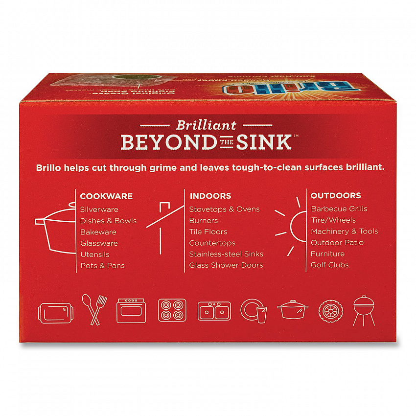 Steel Wool Soap Pads, 2.5 x 3, Gray/Pink, 4 Pads/Box, 12 Boxes/Carton (53304)
