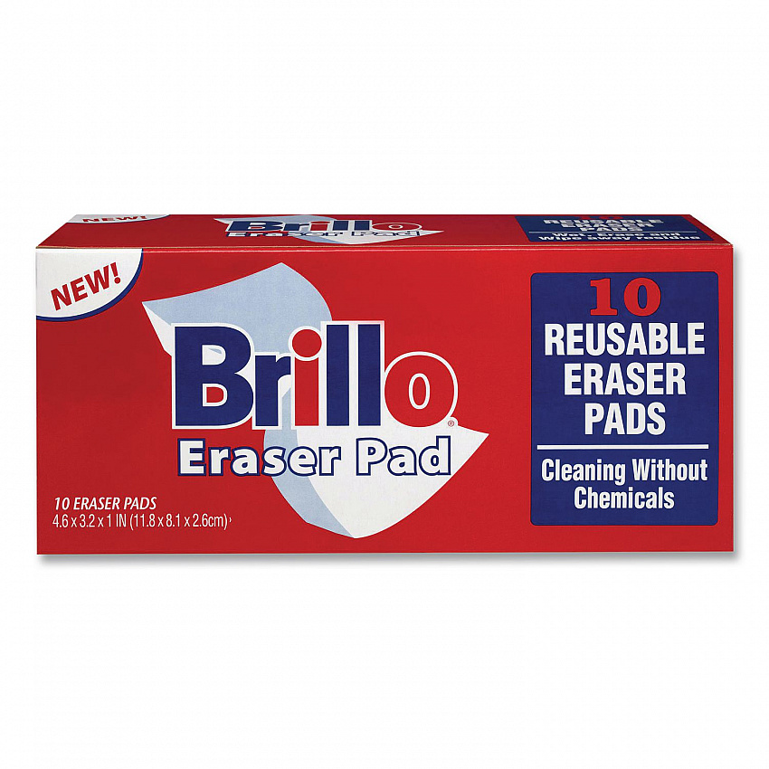 Commercial Eraser Pads, 3.2 x 4.6, 1" Thick, White, 10 Erasers/Box, 12 Boxes/Carton (56102)