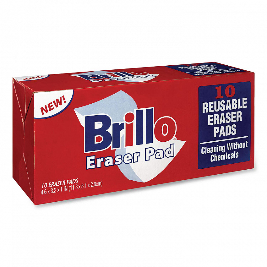 Commercial Eraser Pads, 3.2 x 4.6, 1" Thick, White, 10 Erasers/Box, 12 Boxes/Carton (56102)