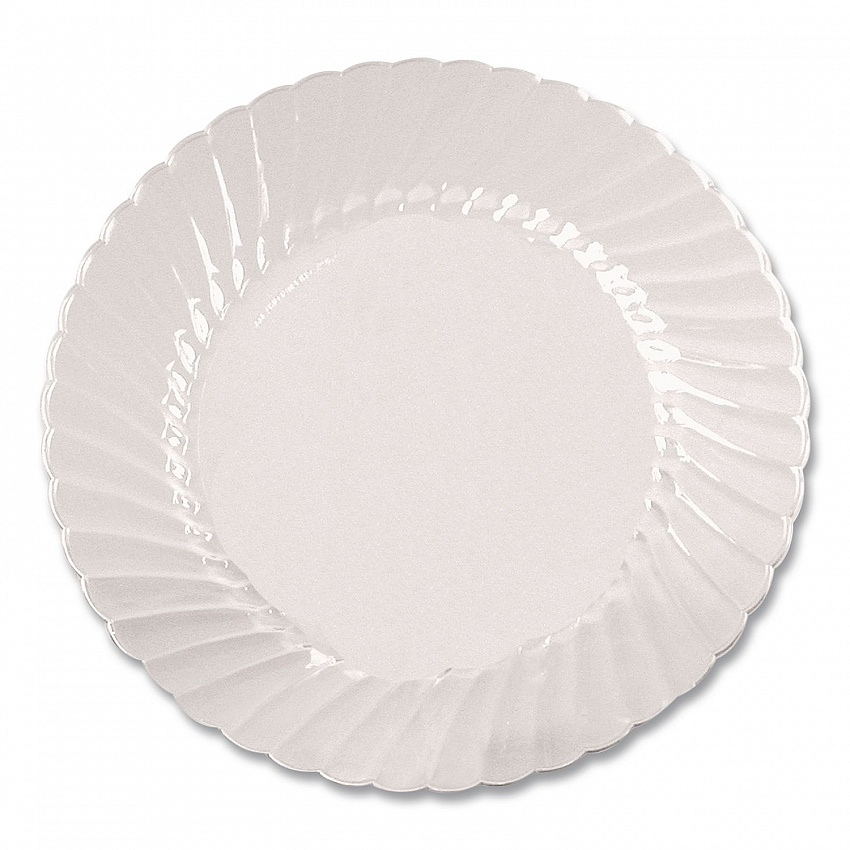 Classicware Plastic Dinnerware Plates, 10.25" dia, Clear, 12/Pack (RSCW101212PK)