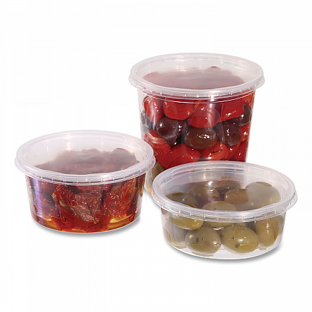 Deli Containers, 8 oz, Clear, Plastic, 50/Pack, 10 Pack/Carton (APCTR08)