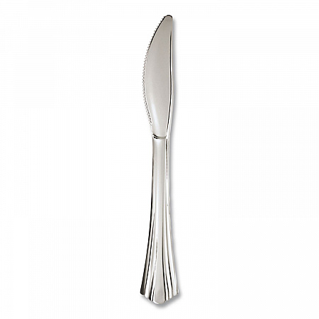 Reflections Heavyweight Plastic Utensils, Knife, Silver, 40/Pack, 8 Packs/Carton (REF320KN)