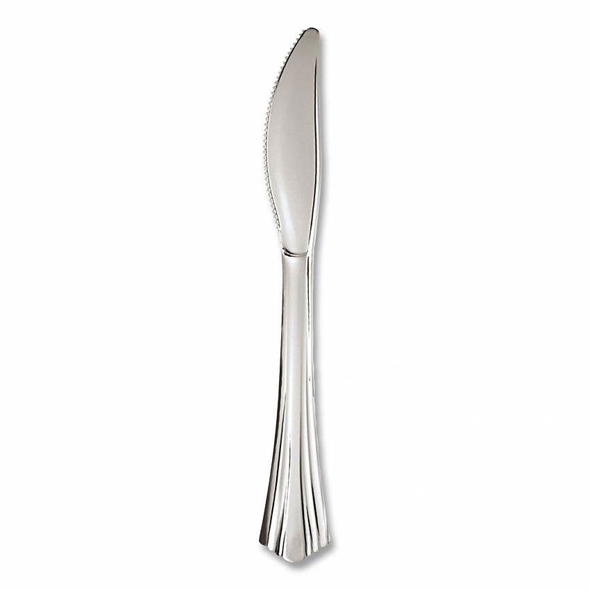 Reflections Heavyweight Plastic Utensils, Knife, Silver, 40/Pack, 8 Packs/Carton (REF320KN)