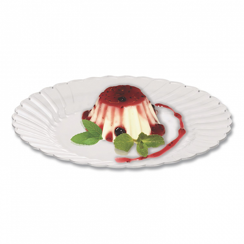 Classicware Plates, Plastic, 6" dia, Clear, 18/Bag, 10 Bags/Carton (CW6180)