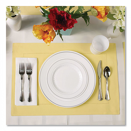 Heavyweight Plastic Forks, Reflections Design, Silver, 600/Carton (610155)