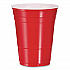 SOLO Party Plastic Cold Drink Cups, 16 oz, Red, 24/Pack, 25 Packs/Carton (Y16250001)