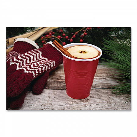 SOLO Party Plastic Cold Drink Cups, 16 oz, Red, 24/Pack, 25 Packs/Carton (Y16250001)