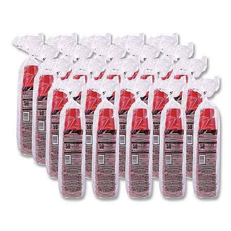 SOLO Party Plastic Cold Drink Cups, 16 oz, Red, 50/Bag, 20 Bags/Carton (P16R)