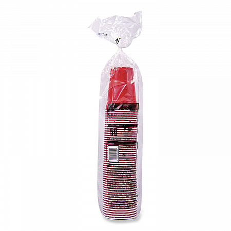 SOLO Party Plastic Cold Drink Cups, 16 oz, Red, 50/Pack (P16RPK)