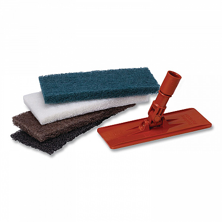 Doodlebug Medium-Duty Scrub Pad, 4.62 x 10, Blue, 10/Carton (08005B)