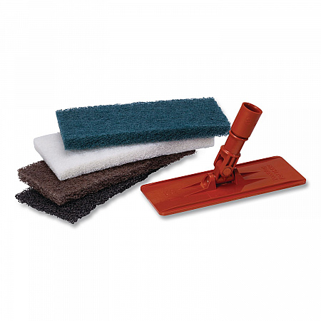 Medium-Duty Scrub Pad, 4.62 x 10, Blue, 10/Carton (402B)