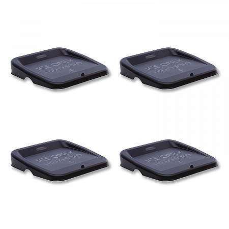 Ice Tote Lid, Black, 4/Carton (9F73BLA)
