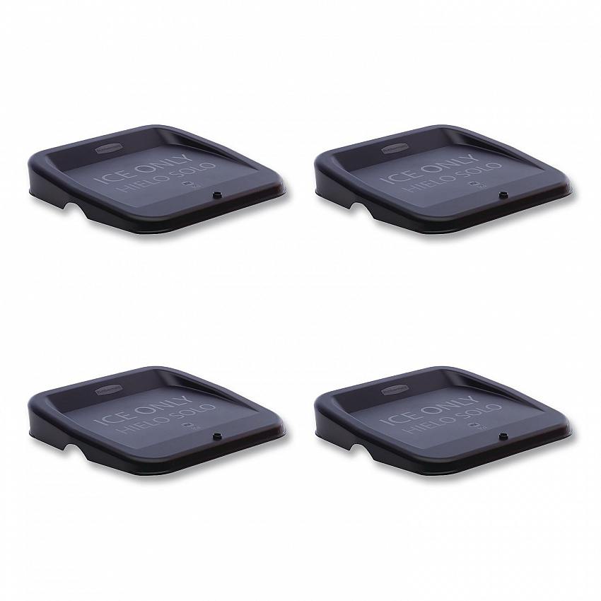 Ice Tote Lid, Black, 4/Carton (9F73BLA)