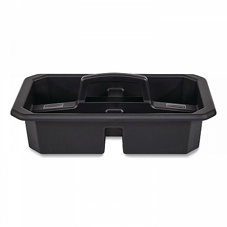 Cleaning Caddy, Compatible with Full Size and Compact Housekeeping Carts, Plastic, Black, 6/Carton (2202586)