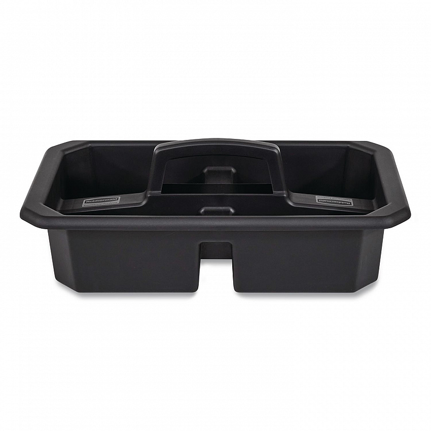 Cleaning Caddy, Compatible with Full Size and Compact Housekeeping Carts, Plastic, Black, 6/Carton (2202586)