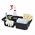 Cleaning Caddy, Compatible with Full Size and Compact Housekeeping Carts, Plastic, Black, 6/Carton (2202586)