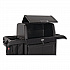Housekeeping Cart with Hood and Doors, Plastic, 4 Shelves,1 Bin, 24.4 x 62.4 x 56.9, Black (2202587)