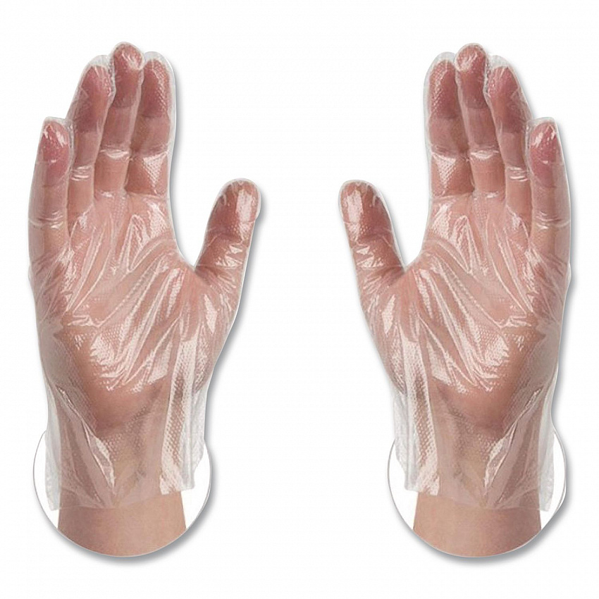 Poly Food Safe Industrial Gloves, Powder-Free, Medium, Clear, 500/Box (PGLOVEM500)