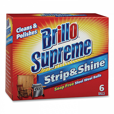 Strip and Shine Steel Wool Balls, 2.5 x 2, Gray, 6 Balls/Box, 24 Boxes/Carton (23306)