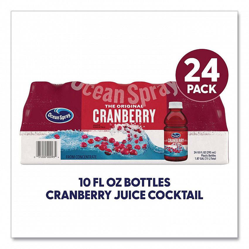 Cranberry Juice Cocktail, Cranberry, 10 oz Bottle, 24/Carton (22002661)