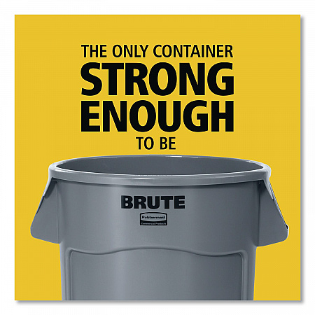 Brute Container, 10 gal, Plastic, Blue (1779699CT)