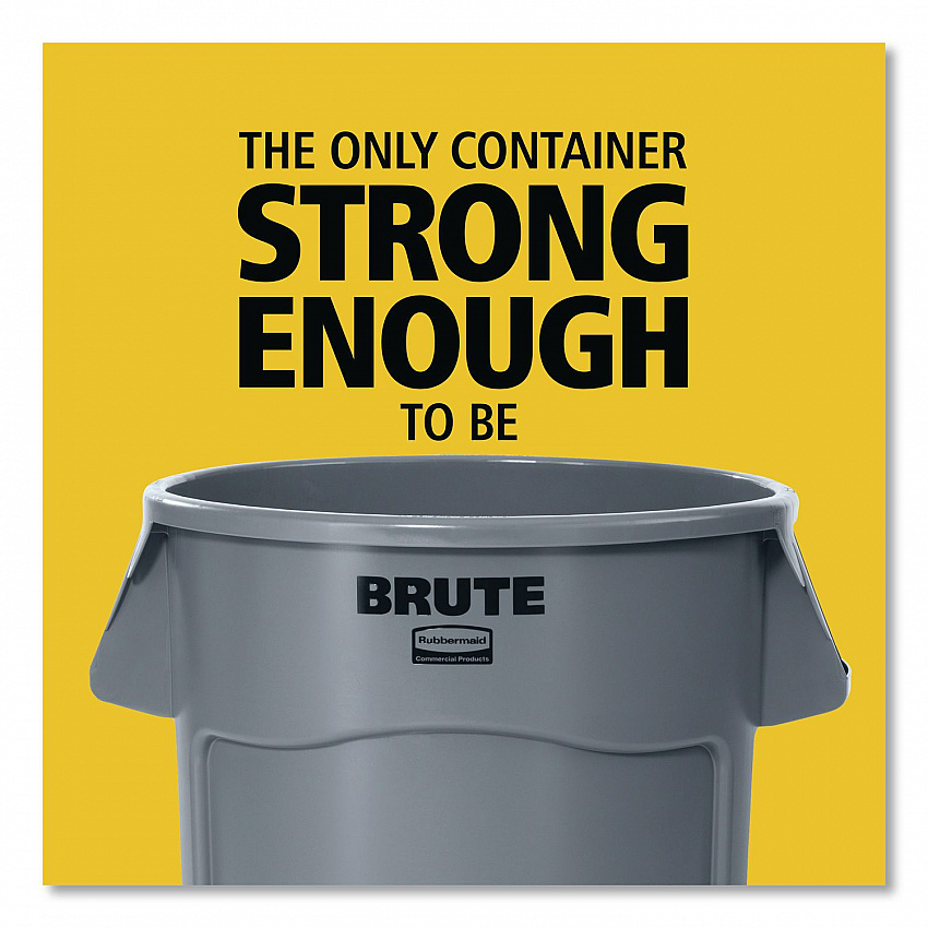Brute Container, 10 gal, Plastic, Blue (1779699CT)