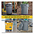 Brute Container with Lid, 32 gal, Plastic, Gray (863292GRA)