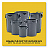 Brute Container with Lid, 32 gal, Plastic, Gray (863292GRA)