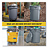 Vented Round Brute Container, 20 gal, Plastic, Yellow (2620YEL)