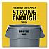 Vented Round Brute Container, 32 gal, Plastic, Blue (2632BLU)