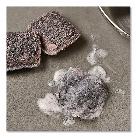 Steel Wool Soap Pads, 3 x 3, Gray/Pink, 12 Pads/Box, 12 Boxes/Carton (53335)