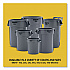 Brute Round Container, 44 gal, Plastic, Orange (2119307)
