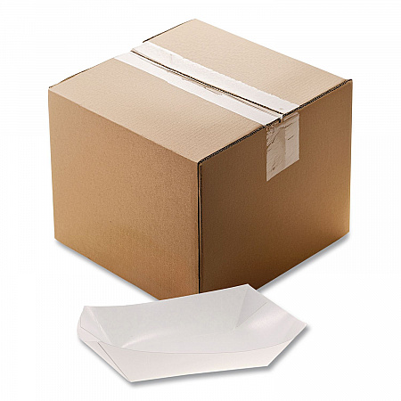 Paperboard Food Tray, #12 Beers Tray, 6 x 4 x 1.5, White, Paper, 300/Carton (23863)