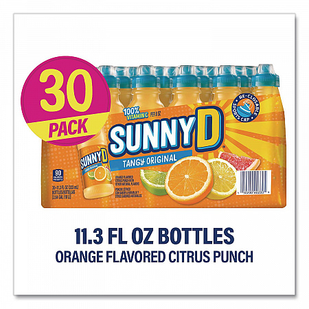 Tangy Original Sport Bottle, Orange, 11.3 oz Bottle, 30/Carton (22002659)