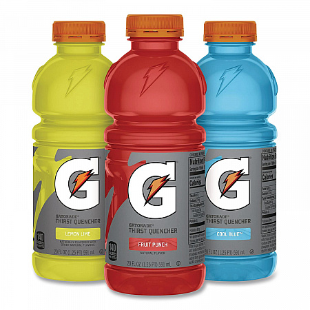 Rainbow Variety Pack, Cool Blue/Fruit Punch/Lemon Lime, 20 oz Bottle, 24/Carton (22002675)