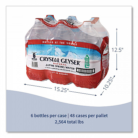 Alpine Spring Water, 1 Gal Bottle, 6/Carton, 48 Cartons/Pallet (12514)