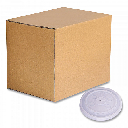 Plastic Lids for Foam Cups and Bowls, Slotted, Fits 12 oz to 24 oz Cold Cups, Translucent, 1,000/Carton (221935)