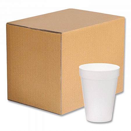 Foam Drink Cups, 16 oz, White, 500/Carton (221974)
