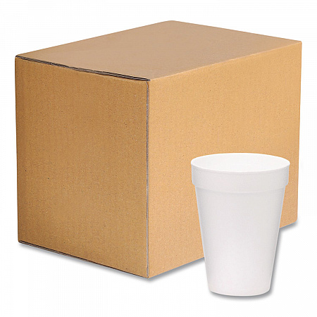 Foam Drink Cups, 14 oz, White, 1,000/Carton (221972)