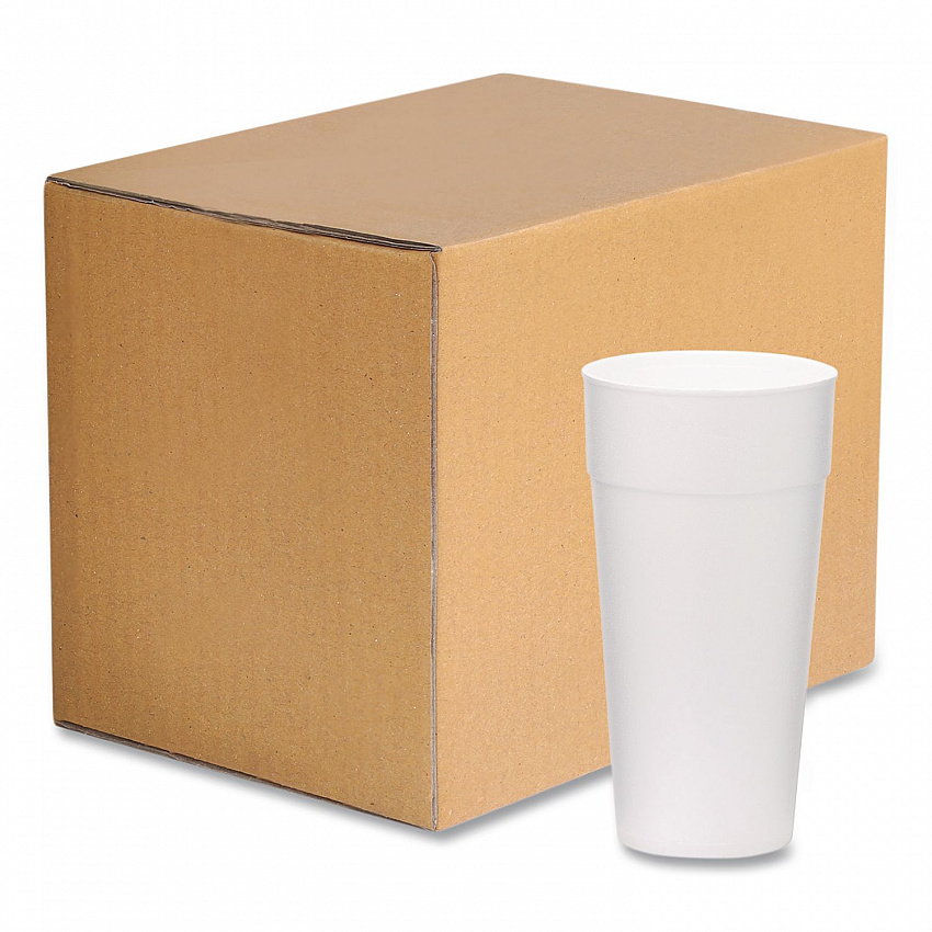 Foam Drink Cups, 24 oz, White, 300/Carton (221977)