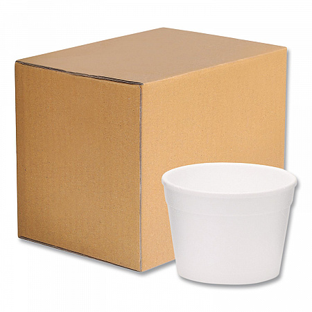 Foam Containers, Tall Style, 32 oz, White, 1,000/Carton (221994)