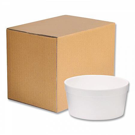 Foam Containers, Tall Style, 8 oz, White, 500/Carton (221996)