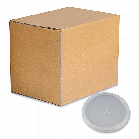 Plastic Lids for Foam Cups and Bowls, Slotted, Fits 8 oz to 10 oz Hot Cup, Translucent, 1,000/Carton (222077)