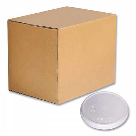 Plastic Lids for Foam Cups and Bowls, Fits 8 oz to 16 oz Cups/5 oz to 10 oz Bowls, White, 500/Carton (222086)