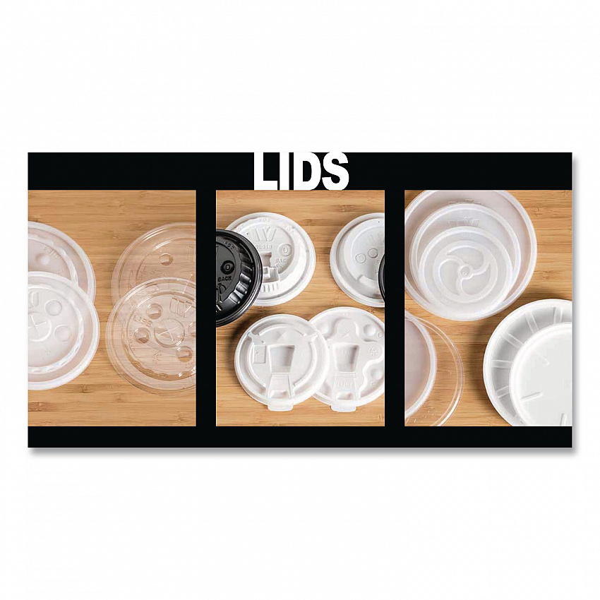 Plastic Lids for Foam Cups and Bowls, Slotted, Fits 32 oz to 64 oz Cold Cups, Translucent, 1,000/Carton (221936)