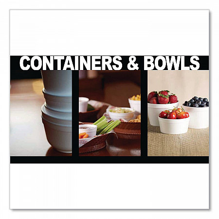 Foam Bowls, Squat Style, 12 oz, White, 1,000/Carton (221992)