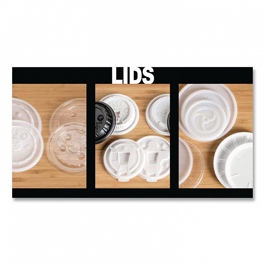 Plastic Lids for Foam Cups and Bowls, Drink-Thru, Fits 10 oz Hot Cups, White, 1,000/Carton (222064)