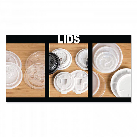 Plastic Lids for Foam Cups and Bowls, Slotted, Fits 8 oz to 10 oz Hot Cup, White, 1,000/Carton (222078)