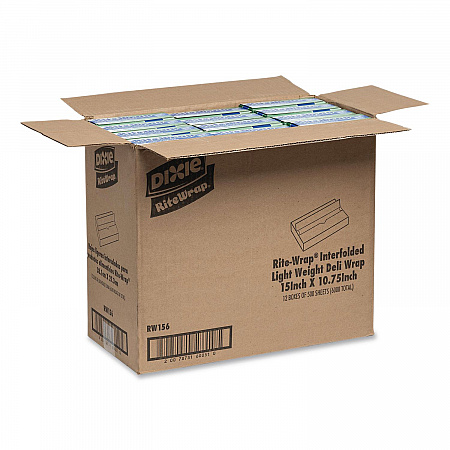 Dry Wax Light Weight Deli Paper, 15.12 x 10.75, 500/Pack, 12 Packs/Carton (RW156)